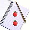 24 x 40mm Round 'Red Apple' Stickers (SK00018496)