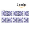 Poromoro Spanish Portuguese Azulejo Style Backsplash Peel and Stick Tile
