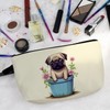 Livel lhood Floral Pug Makeup Bag Cute Small Organizer Zipper