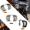 HCmotorku LED Headlight Vent Accents Turn Signal Light Running Light