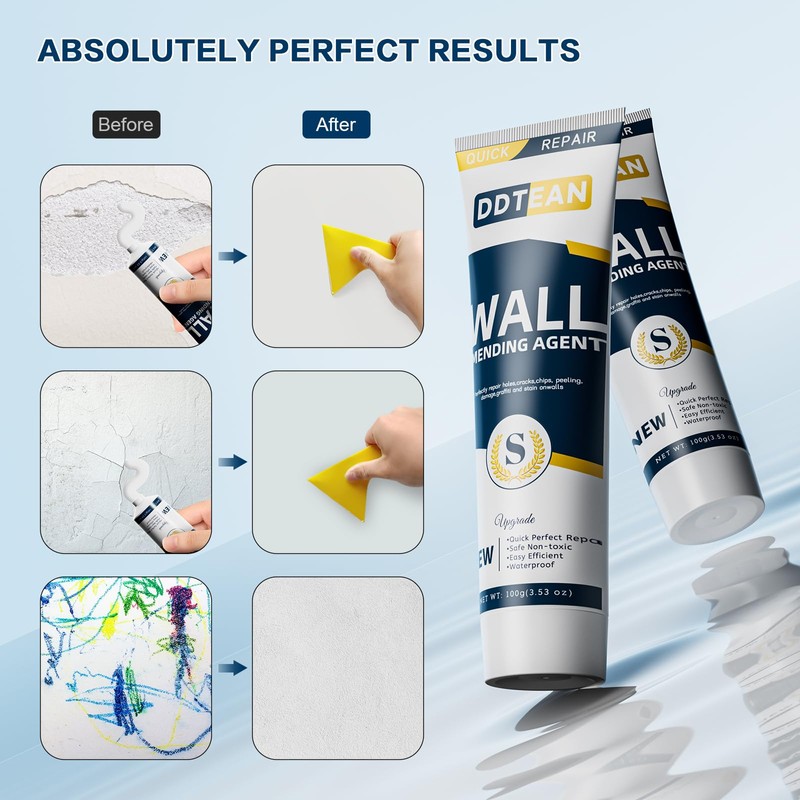 DDTEAN Drywall Repair Kit,2 Pack Wall Mending Agent,Wall Spackle with