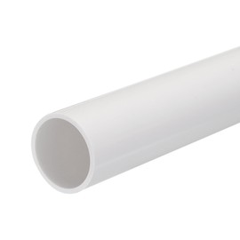 sourcing map PVC Rigid Tube Round Pipe Tubing Hardware Tubing 28mm ID 32mm OD 20cm/8" Length White High Impact for Water Pipe, Crafts