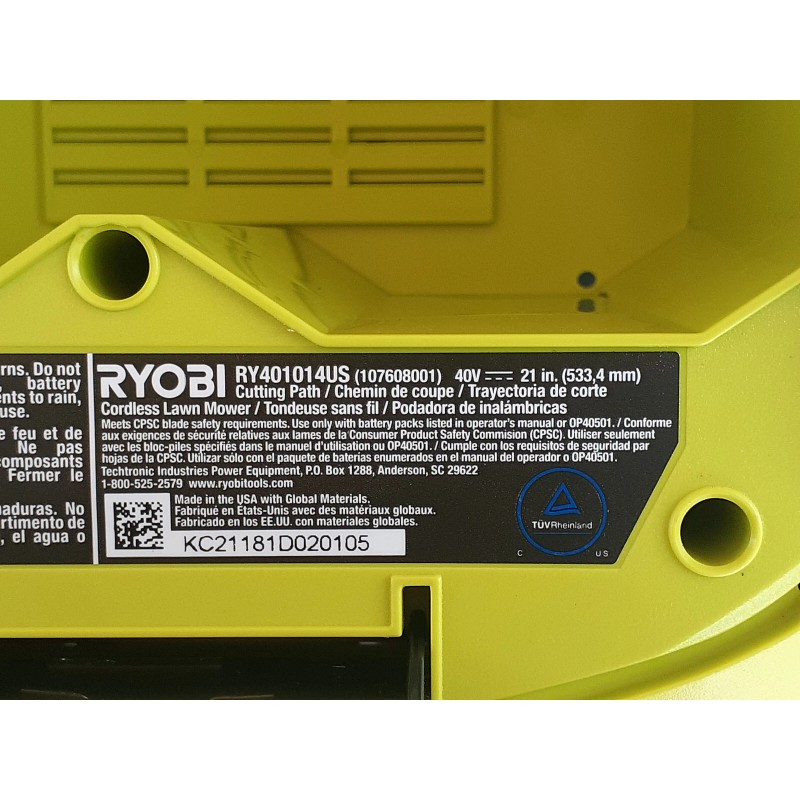 For RYOBI Ryobi Original Start Switch Key for 40V 21