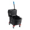 Commercial Mop Bucket with Side Press Wringer, 26 Qt, Black,