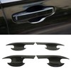 4PCs Car Exterior Door Handle Bowl Protector Glossy Black Cup