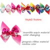 20PCS Sequin Hair Bows 6Inch Large Big Glitter Sparkly Reversible