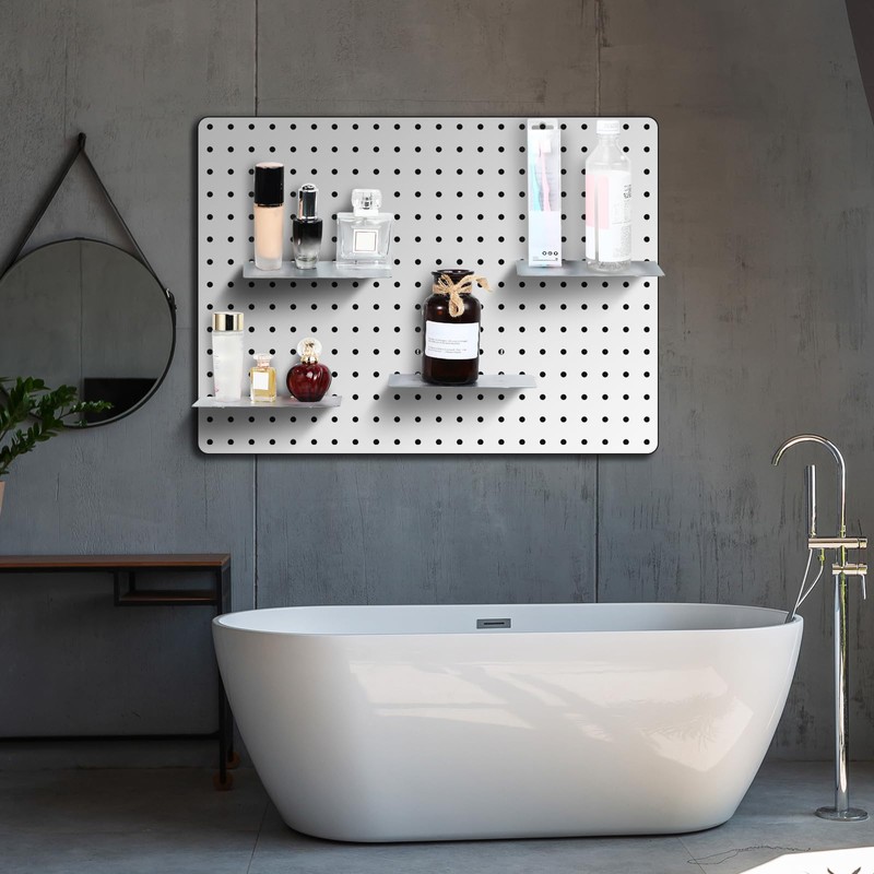 Funrous 4 Pack Pegboard Shelves Wall Organizer Peg Board Shelf