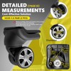 NUOZE Duel Spinner Luggage Wheels Replacement for Suitcase, Wheels Parts