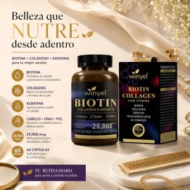 60 Cápsulas Premium Biotina Cuida Pelo Y Uñas