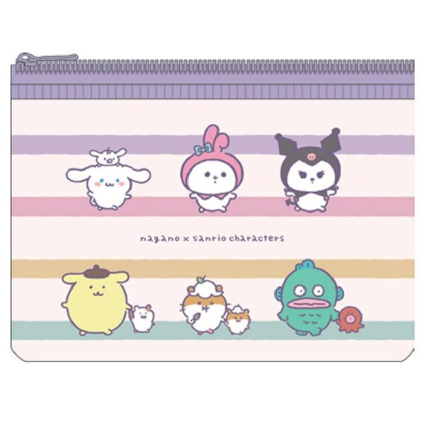 Sunstar Stationery S2319292 Nagano x Sanrio Characters Case, Flat Clear