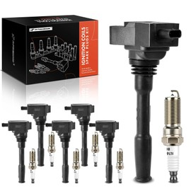 A-Premium Set of 12 Ignition Coil Pack and Iridium Spark Plugs Compatible with Ford F-150 2018-2021, Explorer 2020, Edge 2019-2020, Police Interceptor Utility & Lincoln Aviator, Nautilus, 2.7L 3.0L