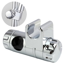 Shower Holder Hand Held Shower Head Holder 25mm Adjustable Shower Rail Holder ABS Chrome Plated 360 Degree Rotation