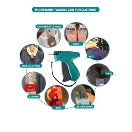 Tagging Gun for Clothing with Hard Case, 500 Black &500 White 2" Barbs Fasteners,6 Needles,Tagging Gun for Standard Retail Price Tags,Portable Tagging Gun Storage Case,Original Design, Easy to Use