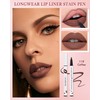 Lipliner flüssig, matt, Kaffee-Lipliner & Lip Tint, langanhaltend, Nonstick Cup,