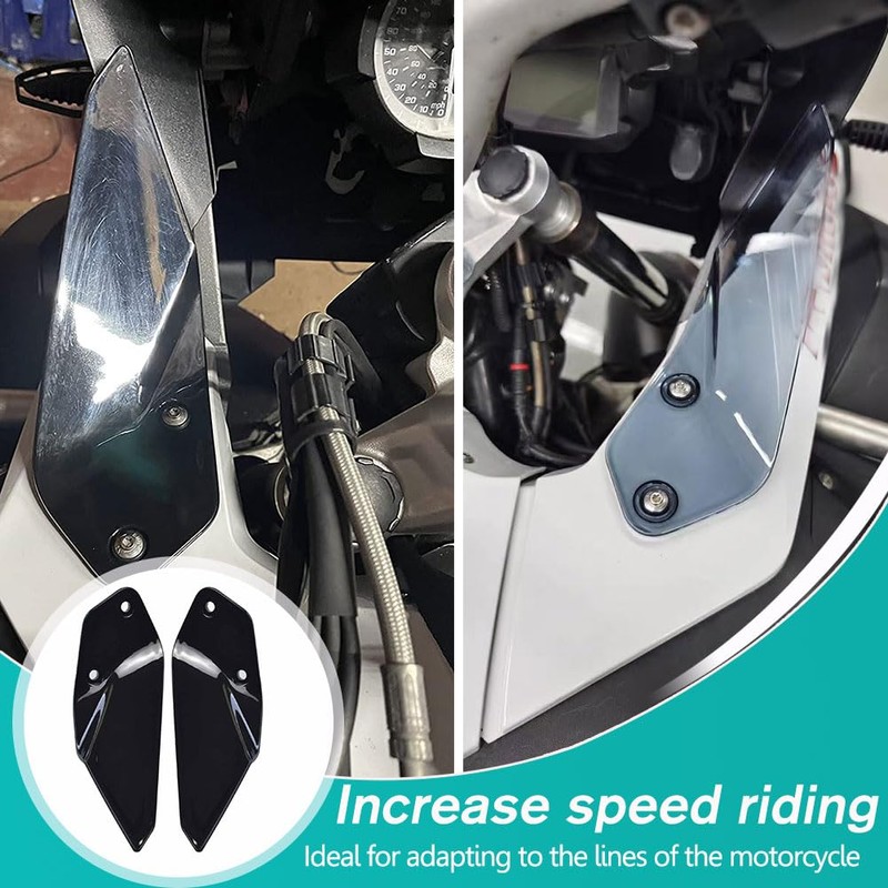 Midimttop Motorcycle Side Windshield Windscreen Side Panel Deflector Airflow Hand