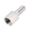 sourcing map Stainless Steel Barb Hose Fitting Connector Adapter 10mm