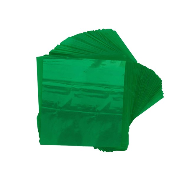 Oasis Supply Twistable Cellophane Wrappers for Candy, Holds Tight, for All Soft or Hard Candies, 4 x 4 500 Sheets, Green