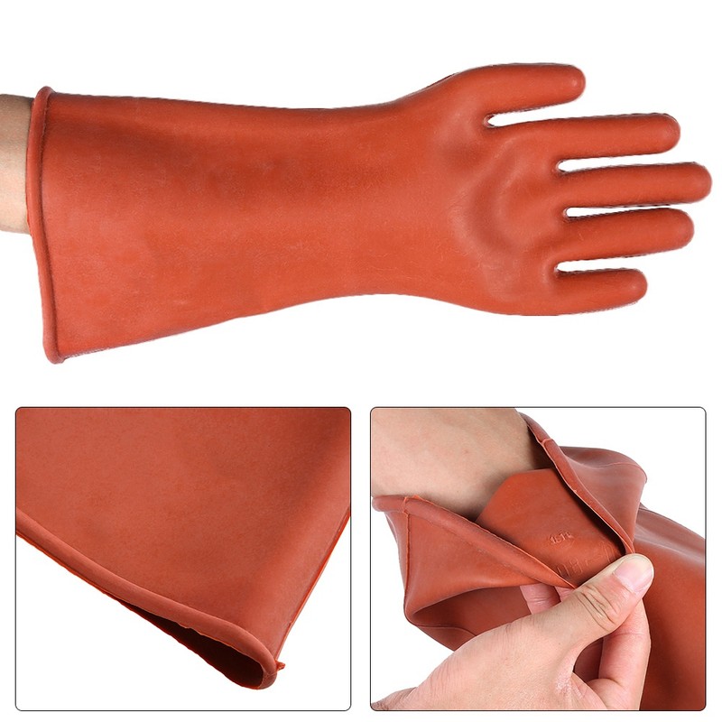 12KV High Voltage Protective Safety Insulating Rubber Gloves for Electrical