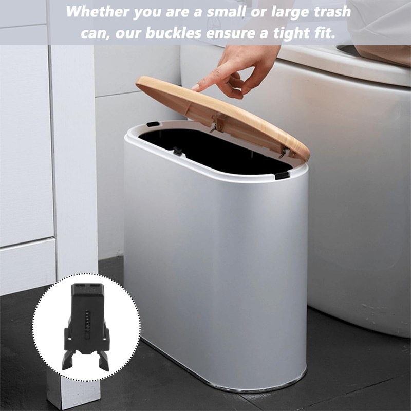 10PCS Plastic Bin Lid Replacement Black Bin Lid Waterproof Touch