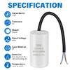 OFFCUP CBB60 Running Capacitor, 12μF 450V 4 Pins Motor Capacitor