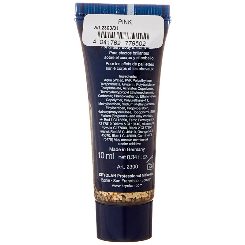 Kryolan Multi Glitter Gel Coarse 10 ml Pink