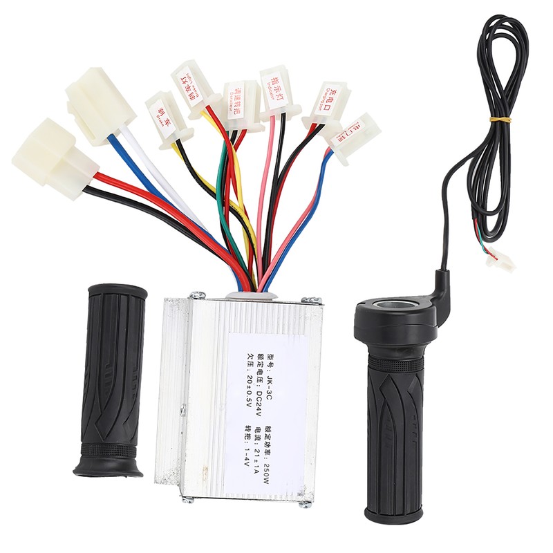 24V250W Brush E Bike Controller and Long Line Universal Thumb