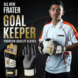 Frater Keeper Gloves Junior Keygros Soccer Gloves Junior Keeper Gloves for Kids | Futsal High Grip Soccer Gloves 3 to 8 (4# 6-9 Years)