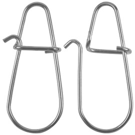 Fishing Duo Lock Crankbait Snap Clips, 50/100pcs Stainless Steel Lure Snaps Fast Speed Clips Connector for Freshwater Saltwater Fishing Size 1# 2# 3# 4# 5# (4# 50pcs)