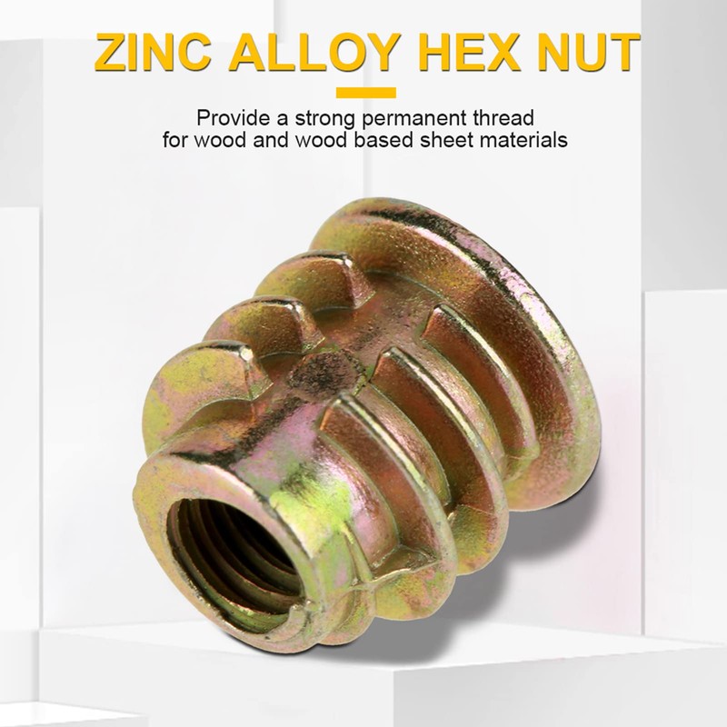 Hex Drive Head Nut, 50Pcs Hex Socket Screw-in Nuts, M4*8mm