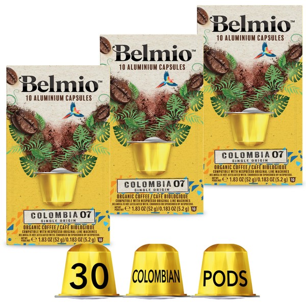 Belmio Colombian Aluminium Nespresso Original Compatible Coffee Pods 30 Capsules