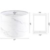 PIKOPIKO 1pcs Medium Lampshade White Marble Patterned Lamp Shade For