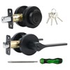 Exterior Door Lock Set,Combo Lock-Heavy Duty Black Door Handle and