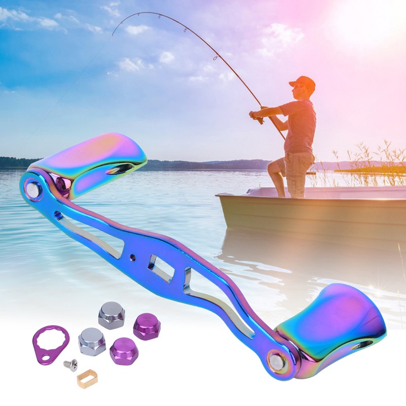 Metal Colorful Fishing Baitcasting Wheel Rocker Arm Modification Power Knob