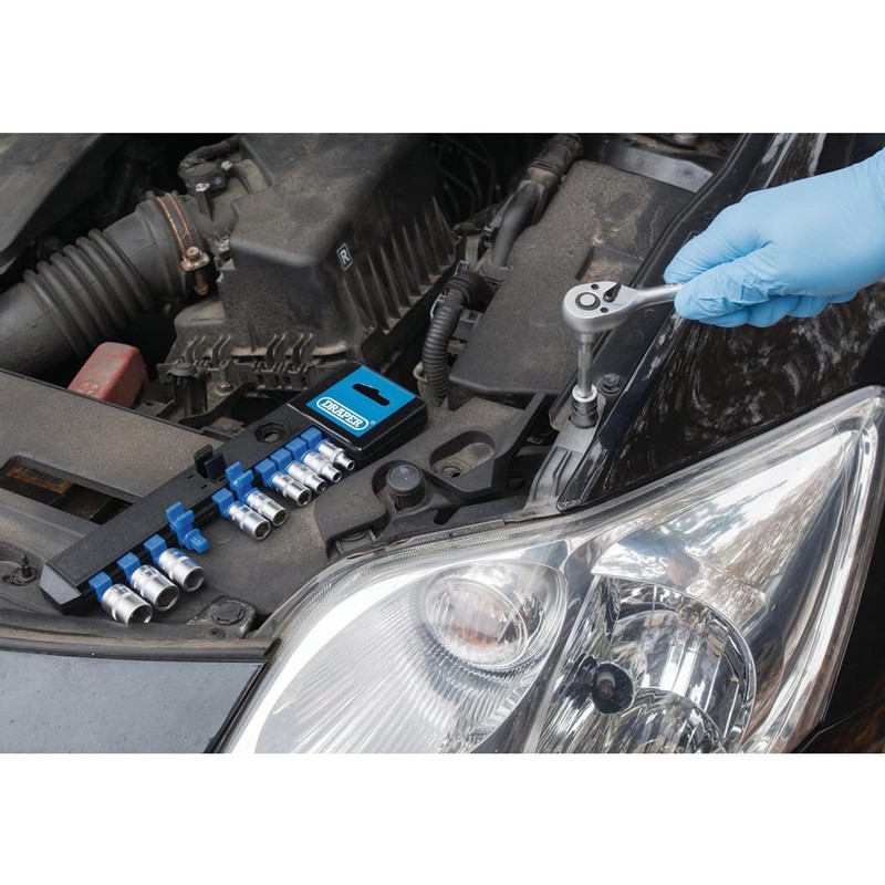 Draper 16369 1/4" Square Drive Metric Socket 12 Piece Set