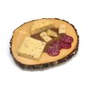 Lipper International Acacia Tree Bark Footed Server for Cheese, Crackers,