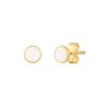 Glanzstücke München Women's Stud Earrings 925 Sterling Silver Yellow Gold-Plated