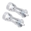 2Pcs Acrylic Manual Grinder Transparent Pepper Salt Mill Spice Jar