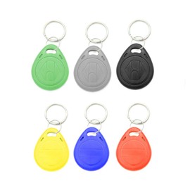 10 x Waterproof Key Fob Writeable / Readable / Static RFID Token 125 kHz Tags ID Card 6 Colours Key Chain Card Access, RFID Key Fob, RFID Tag