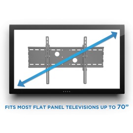 Mount-It! Tilting TV Wall Mount Bracket with UL Certification for Wall Mounting LCD/LED/Plasma 37” – 70” TVs, 165 lbs Load Capacity, Up to VESA 750x450 mm, HDMI Cable Included (MI-353B)