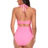 EastElegant Maternity Ruffle Ribbed Cutout One Piece Pregnancy Swimwear Square