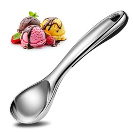 LIVSGNISTA Premium Ice Cream Scoop With Ergonomic Handle - Ice Scoop for Freezer, Baking, Cream, Food - Multi-Purpose Kitchen Essential for Ice cream Lovers（silver）