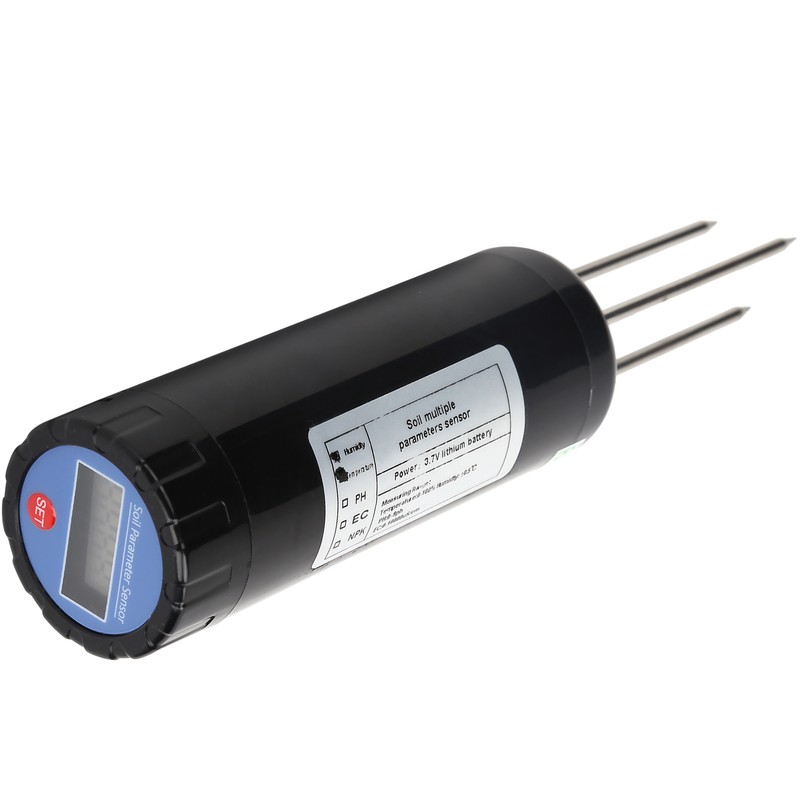 3‑Probe Soil Temperature Tester Portable Soil Humidity Conductivity Meter Garden