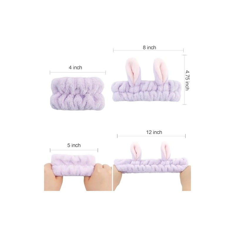 Set rosa RUGNADOO de 6 piezas: diademas y muñequeras de