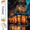 ZRIZQ Paint by Number for Adults Beginners,City Street Paint by