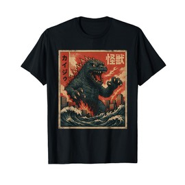Kaiju Vintage Japanese Anime Art Retro Graphic T-Shirt