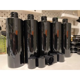 5pc Refillable Lotion Bottle Cosmetic Cream Plastic w/Disc Cap,  200ml | 6.76oz