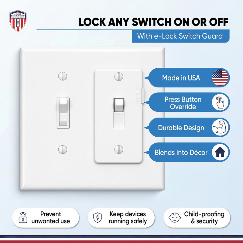 eLock Switch Guard for Toggle Switches | Child Proof Light