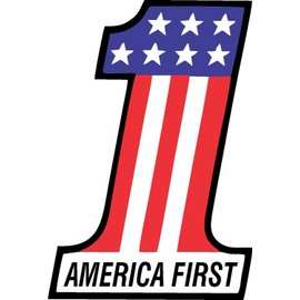 HZ Graphics Trump Sticker America First Stop Illegal Immigration Border Wall MAGA Decal Flag 5"