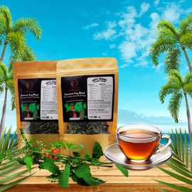 Jamaican Dog Blood Organic Tea (Rivina Humilis) – 4oz (2 x 2oz) – 100% Natural Dried Herbal Leaves – Organic Traditional Jamaican Bush Tea for Adults 18+ – Inspired Gems