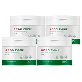 Dr. G Red Blemish Clear Quick Soothing Pack 130ml, 70 pieces, 4 pcs / 닥터지 레드 블레미쉬 클리어 퀵 수딩 팩 130ml, 70개입, 4개